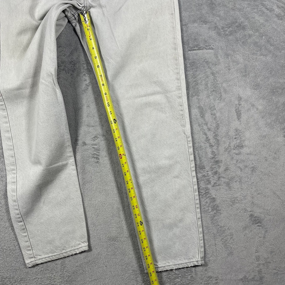 Levis 506 Jeans Mens 32(30)x32(30) White Distressed USA Vintage Straight Leg - Picture 4 of 16